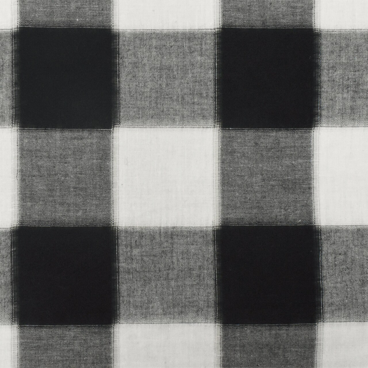 Classic Black-White Check Cotton Warp Gap Woven Fabric By the Yard